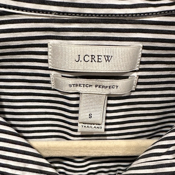 J. Crew Black and White Narrow Stripe Button-Down Shirt - Picture 2 of 7